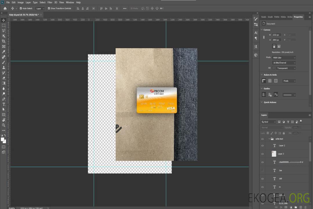 Philippines Bank of Communications visa carte d'or avant photolook template